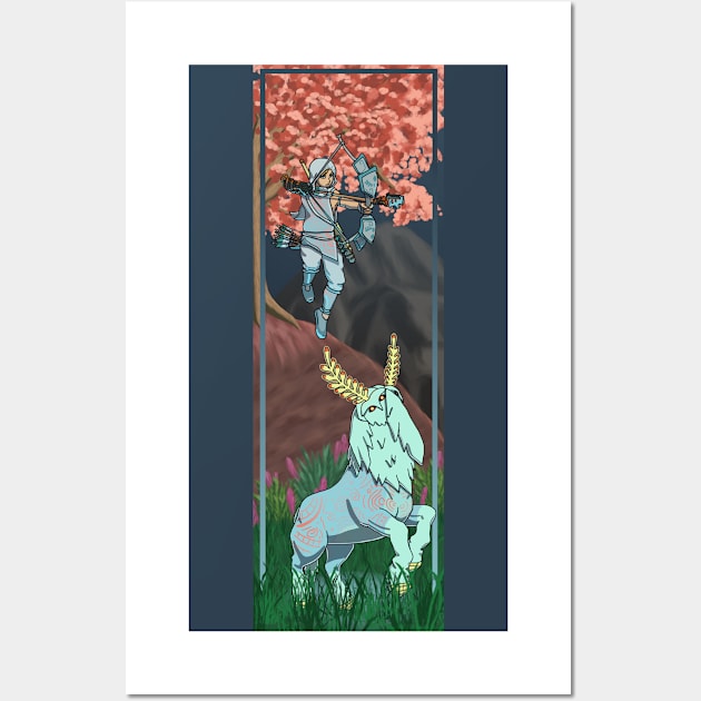 Mystic Deer and Rider Wall Art by SpareFilm